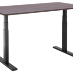 2E Computer table CE150WDARK-MOTORIZED, height adjustment, electric motor 220V, 62/128×150х75cm, Wood Dark