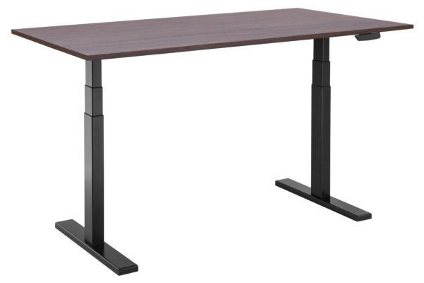 2E Computer table CE150WDARK-MOTORIZED, height adjustment, electric motor 220V, 62/128×150х75cm, Wood Dark