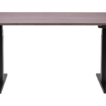 2E Computer table CE150WDARK-MOTORIZED, height adjustment, electric motor 220V, 62/128×150х75cm, Wood Dark