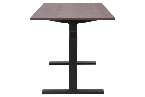 2E Computer table CE150WDARK-MOTORIZED, height adjustment, electric motor 220V, 62/128×150х75cm, Wood Dark