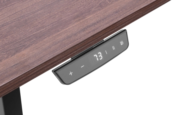 2E Computer table CE150WDARK-MOTORIZED, height adjustment, electric motor 220V, 62/128×150х75cm, Wood Dark