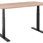 2E Computer table CE150WOLD-MOTORIZED, height adjustment, electric motor 220V, 62/128×150х75cm, Wood Old