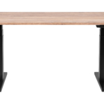 2E Computer table CE150WOLD-MOTORIZED, height adjustment, electric motor 220V, 62/128×150х75cm, Wood Old