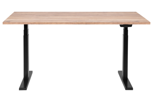 2E Computer table CE150WOLD-MOTORIZED, height adjustment, electric motor 220V, 62/128×150х75cm, Wood Old