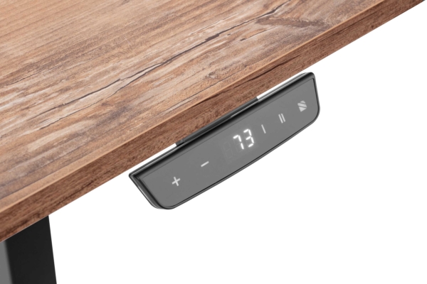 2E Computer table CE150WOLD-MOTORIZED, height adjustment, electric motor 220V, 62/128×150х75cm, Wood Old