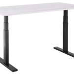 2E Computer table CE150WWHITE-MOTORIZED, height adjustment, electric motor 220V, 62/128×150х75cm, Wood White