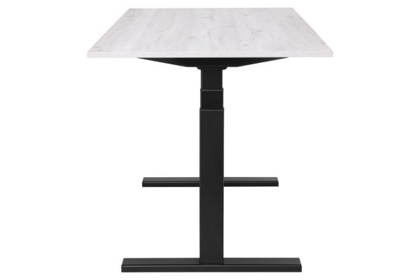 2E Computer table CE150WWHITE-MOTORIZED, height adjustment, electric motor 220V, 62/128×150х75cm, Wood White
