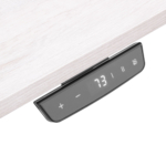 2E Computer table CE150WWHITE-MOTORIZED, height adjustment, electric motor 220V, 62/128×150х75cm, Wood White