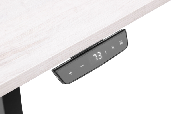 2E Computer table CE150WWHITE-MOTORIZED, height adjustment, electric motor 220V, 62/128×150х75cm, Wood White