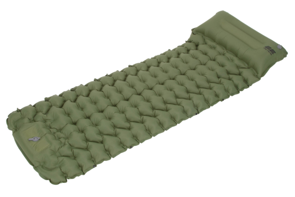 2E Tactical Inflatable sleeping folding mat, air pump system, green