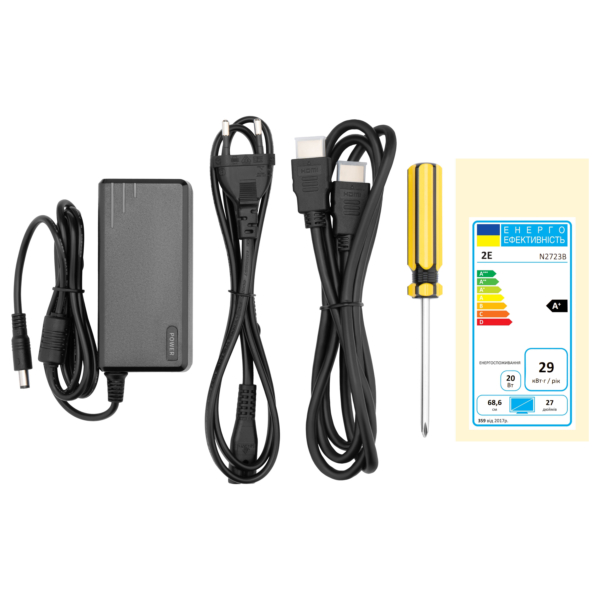 Монітор 2E 27″ N2723B D-Sub, HDMI, IPS, 75Hz, Pivot