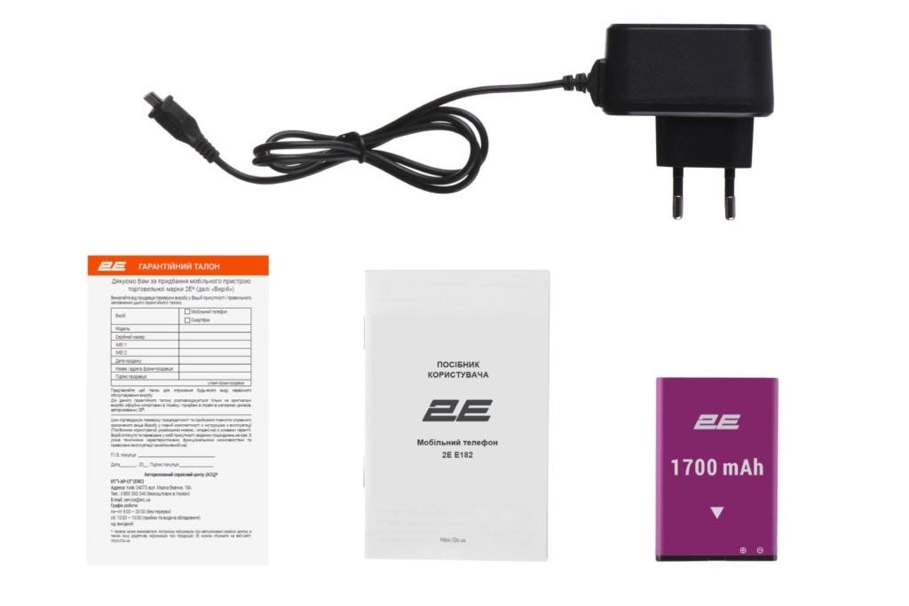 Mobile phone 2E E182 2.4″ 2SIM, 1700mAh, Black