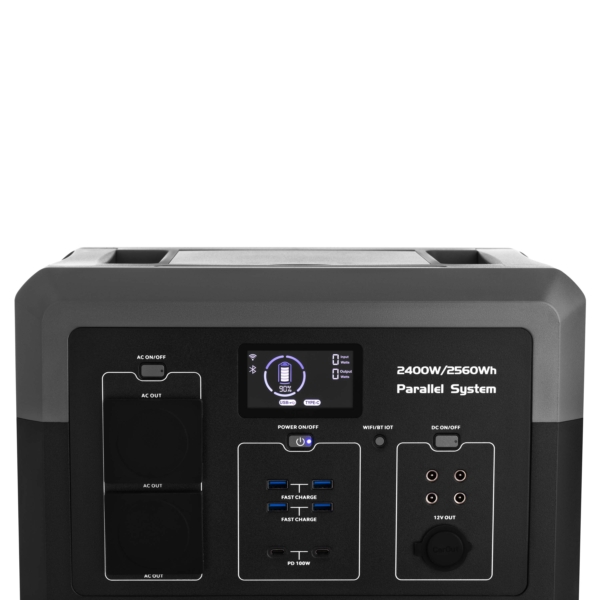 Портативная электростанция 2Е Syayvo 2400 Вт, 2560 Втч, WiFi/BT, параллельное подключение, быстрая зарядка