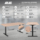 2E Computer table CE150WOLD-MOTORIZED, height adjustment, electric motor 220V, 62/128×150х75cm, Wood Old