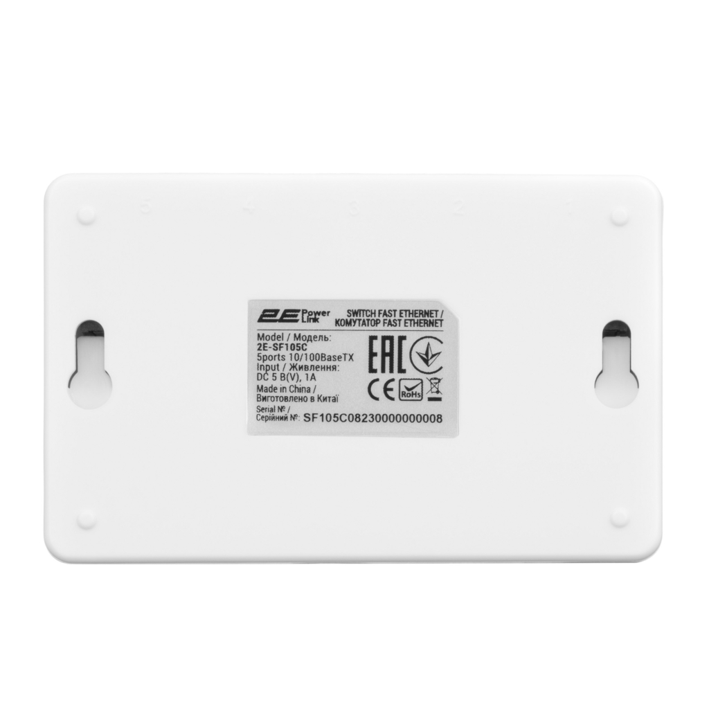 Комутатор 2E PowerLink SF105C, 5xFE, Некерований