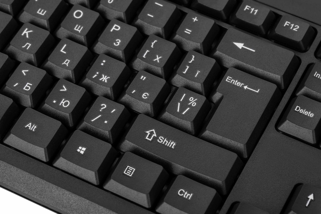 Клавиатура мембранная 2E KS108 104key, USB-A, EN/UK, чёрный