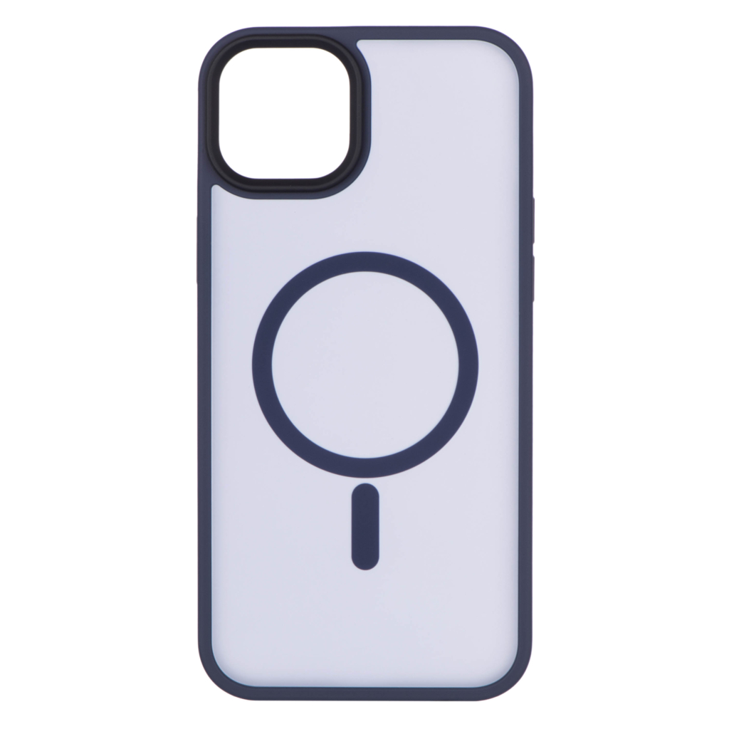 Чехол 2Е Basic для iPhone 15 Plus, Soft Touch MagSafe Cover, синий темный