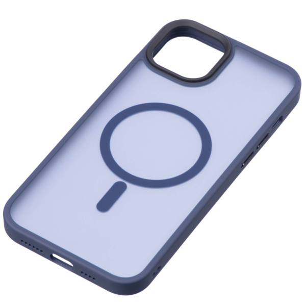 Чехол 2Е Basic для iPhone 15 Plus, Soft Touch MagSafe Cover, синий темный