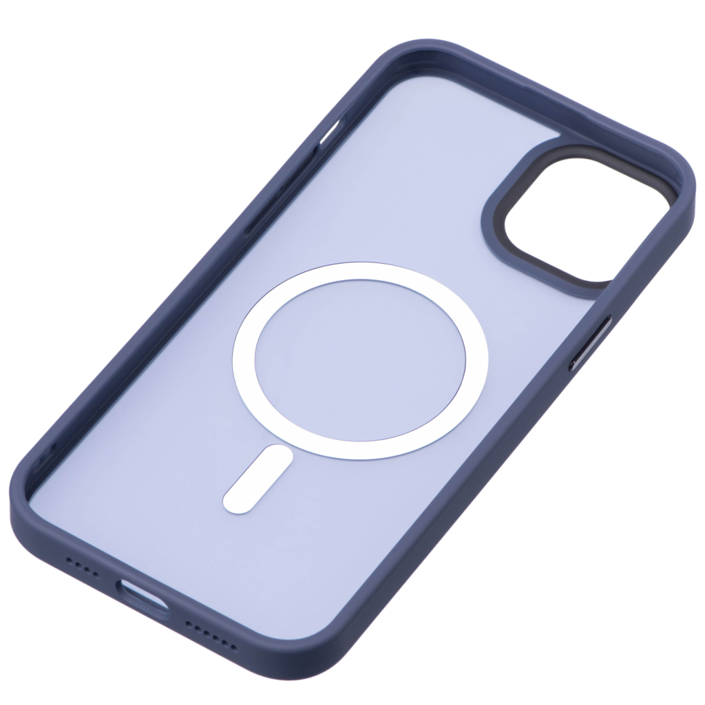 Чехол 2Е Basic для iPhone 15 Plus, Soft Touch MagSafe Cover, синий темный