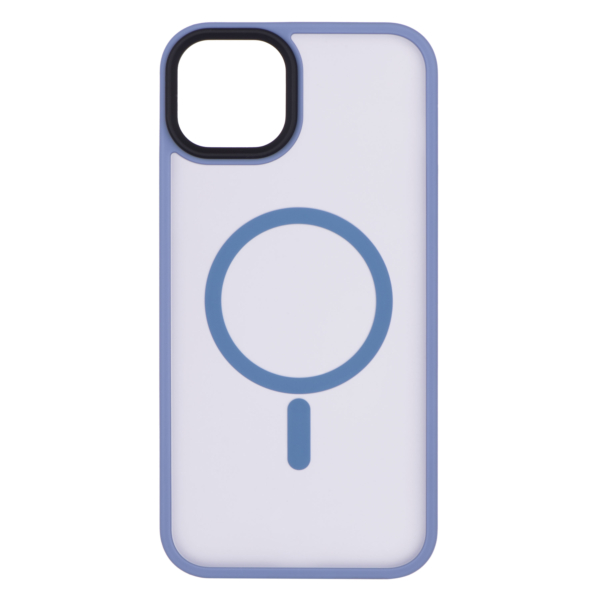 Чохол 2Е Basic для iPhone 15 Plus, Soft Touch MagSafe Cover, синій світлий