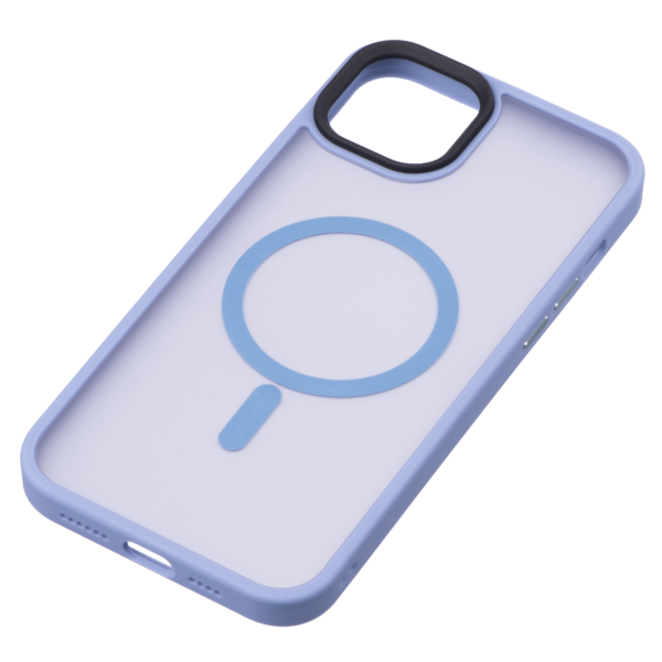 Чохол 2Е Basic для iPhone 15 Plus, Soft Touch MagSafe Cover, синій світлий
