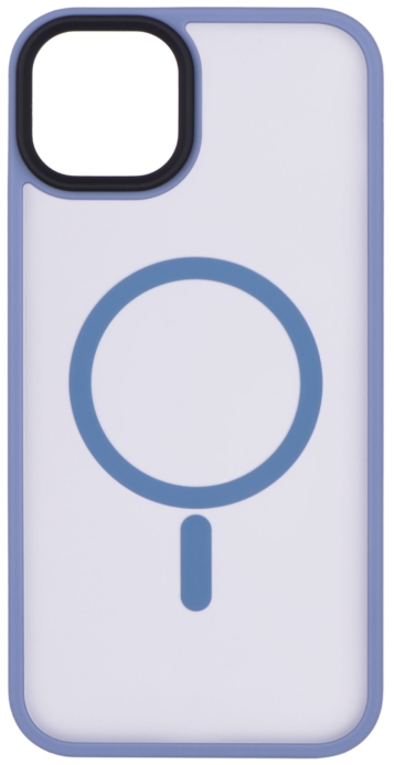 Чехол 2Е Basic для iPhone 15 Plus, Soft Touch MagSafe Cover, синий светлый
