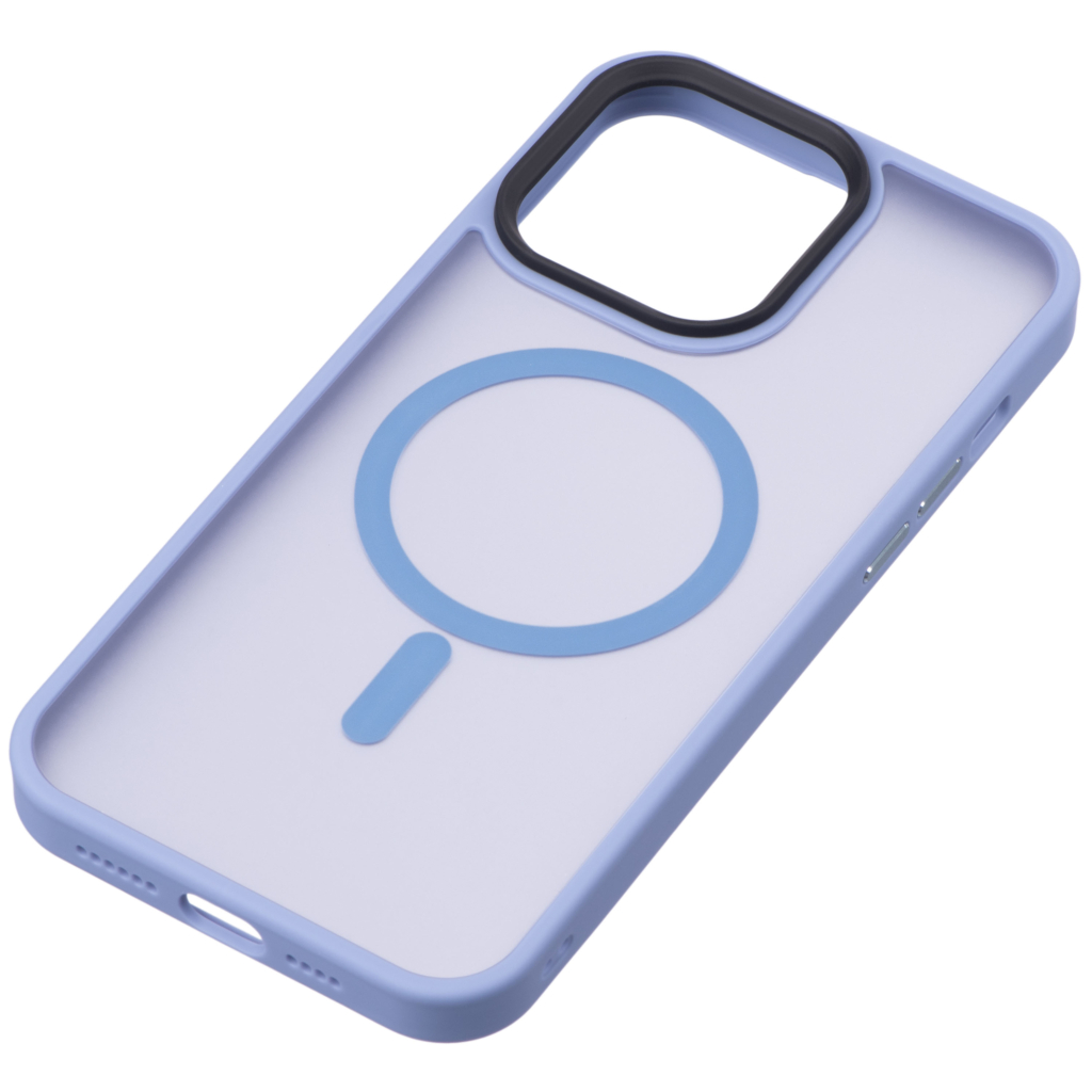 Чохол 2Е Basic для iPhone 15 Pro , Soft Touch MagSafe Cover, синій світлий