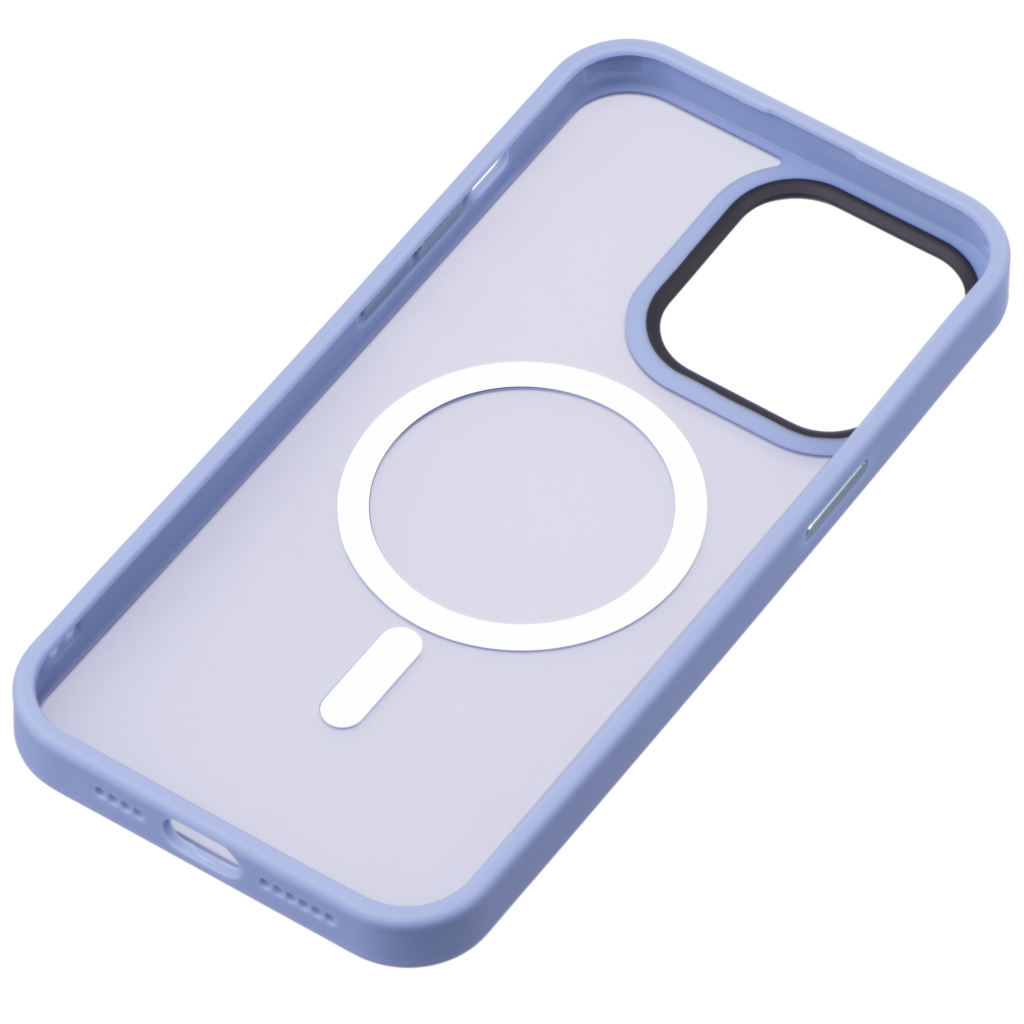 Чохол 2Е Basic для iPhone 15 Pro , Soft Touch MagSafe Cover, синій світлий