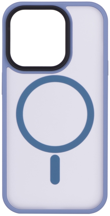 Чехол 2Е Basic для iPhone 15 Pro, Soft Touch MagSafe Cover, синий светлый