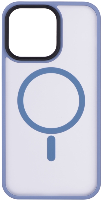 Чехол 2Е Basic для iPhone 15 Ultra, Soft Touch MagSafe Cover, синий светлый