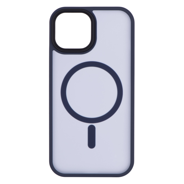 Чехол 2Е Basic для iPhone 15, Soft Touch MagSafe Cover, синий темный