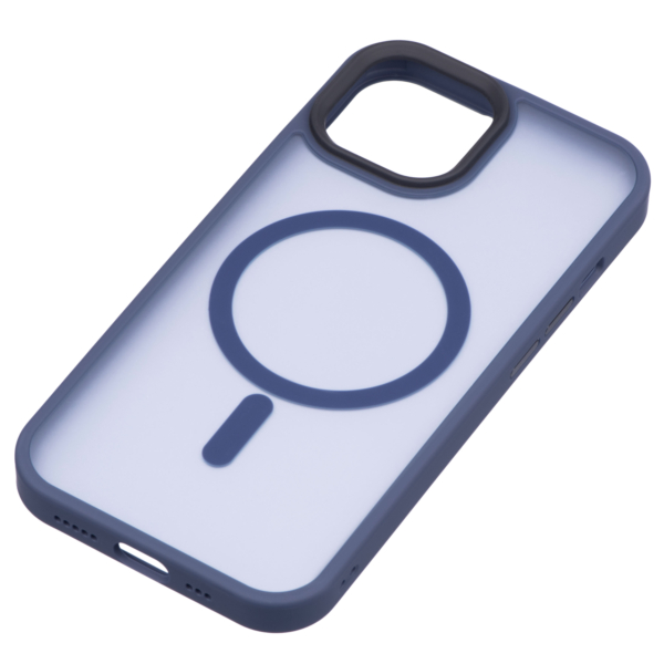 Чехол 2Е Basic для iPhone 15, Soft Touch MagSafe Cover, синий темный