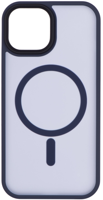 Чехол 2Е Basic для iPhone 15, Soft Touch MagSafe Cover, синий темный