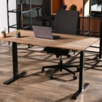2E Computer table CE150WOLD-MOTORIZED, height adjustment, electric motor 220V, 62/128×150х75cm, Wood Old