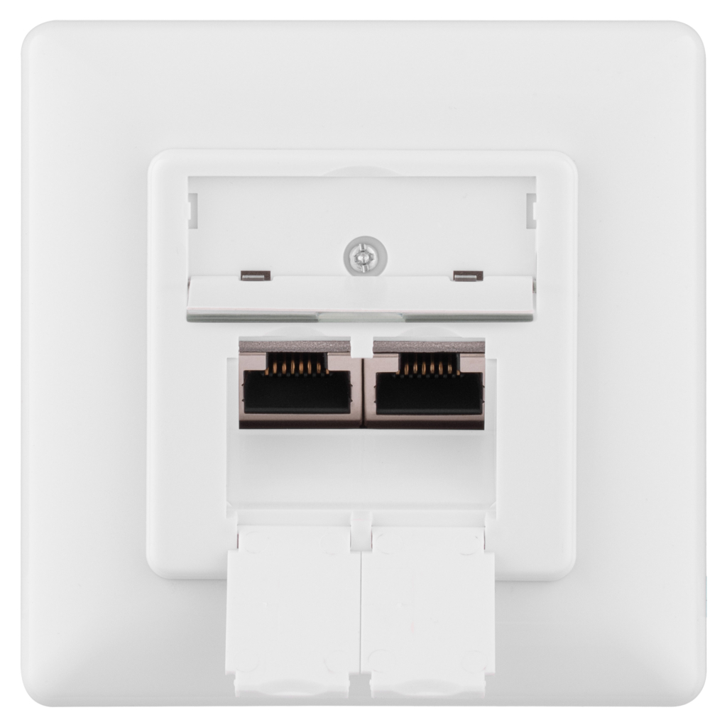 Настенная розетка 2E CАТ 6 FTP, 2xRJ45, 8P8C, для скрытой проводки