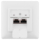Front fase panel  2х Keystone 80×80 with grounding
