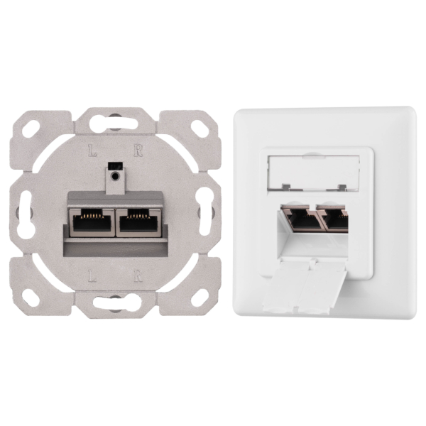 Front fase panel  2х Keystone 80×80 with grounding