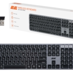 Клавіатура мембранна 2E KS240 110key, WL/BT, EN/UK, сіро-чорний