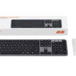 Клавіатура мембранна 2E KS240 110key, WL/BT, EN/UK, сіро-чорний