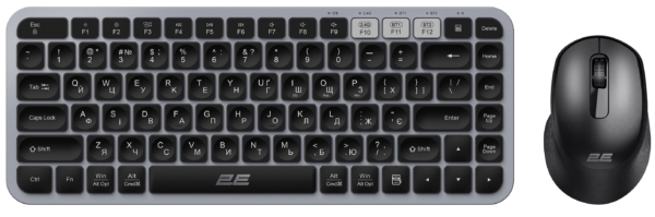 2E Combo keyboard and mouse MK430 WL/BT, EN/UK, grey-black