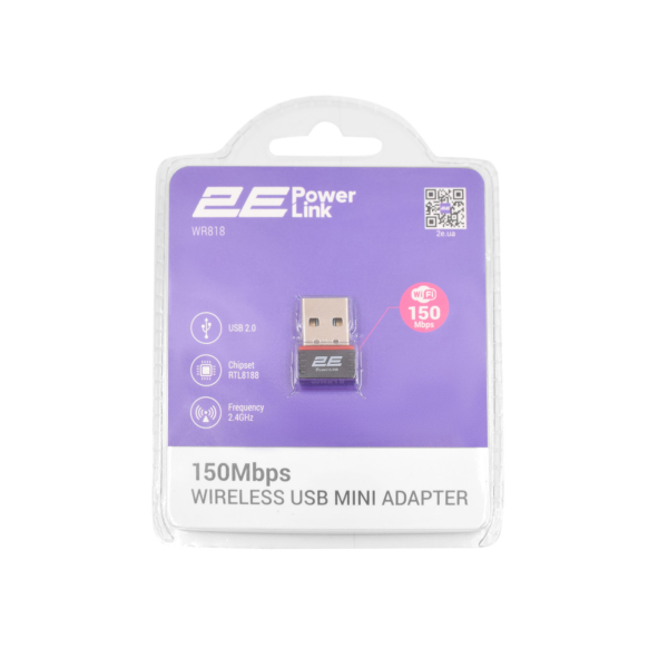 2E PowerLink WiFi-adapter WR818 N150, USB
