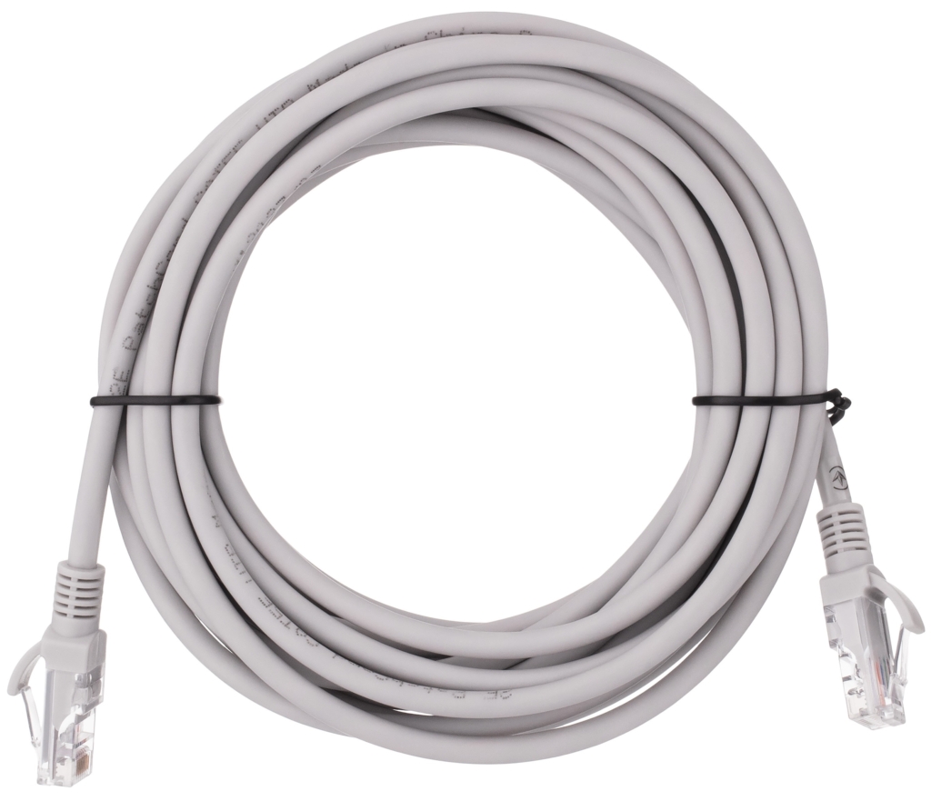 Patch cord  2E Cat 5e,UTP,RJ45, 26AWG ,7/0.16 Cu, 5.00 m, LSZH,Grey