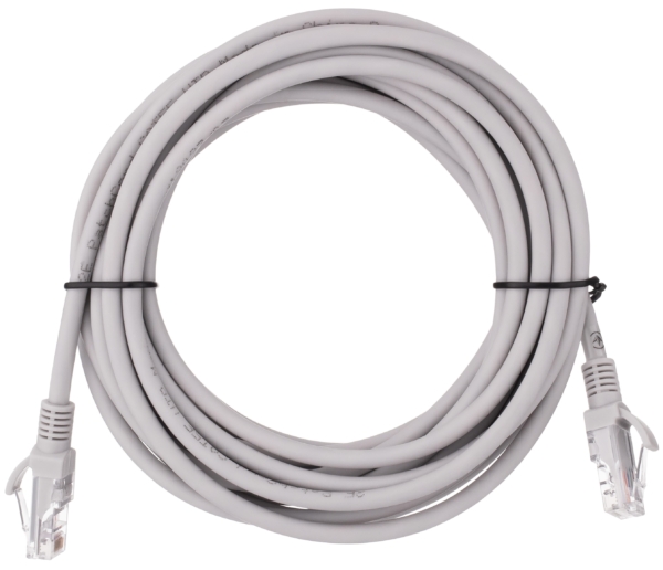 Патч-корд 2E САТ 5e, UTP, 5м, 26AWG, RJ45, 7/0.16, Cu, LSZH, серый