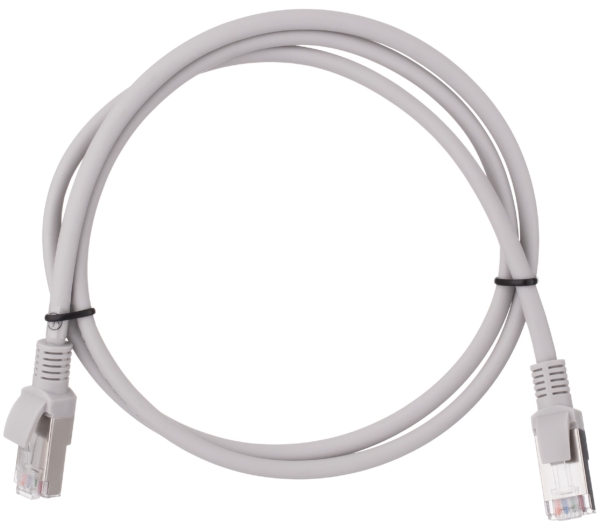 Патч-корд 2E САТ 5e, FTP, 1м, 26AWG, RJ45, 7/0.16, Cu, LSZH, серый