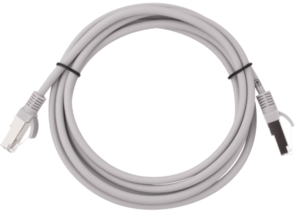 Патч-корд 2E САТ 5e, FTP, 3м, 26AWG, RJ45, 7/0.16, Cu, LSZH, серый