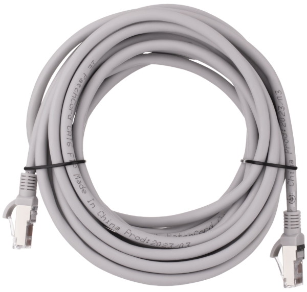 Патч-корд 2E САТ 6, FTP, 5м, 26AWG, RJ45, 7/0.16, Cu, LSZH, серый