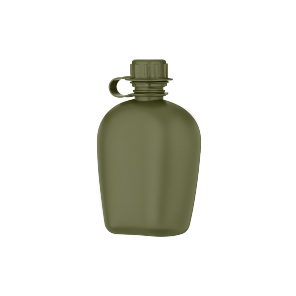 2E Tactical Фляга тактична у чохлі Flask WB01, 1л, з кружкою для їжі, олива