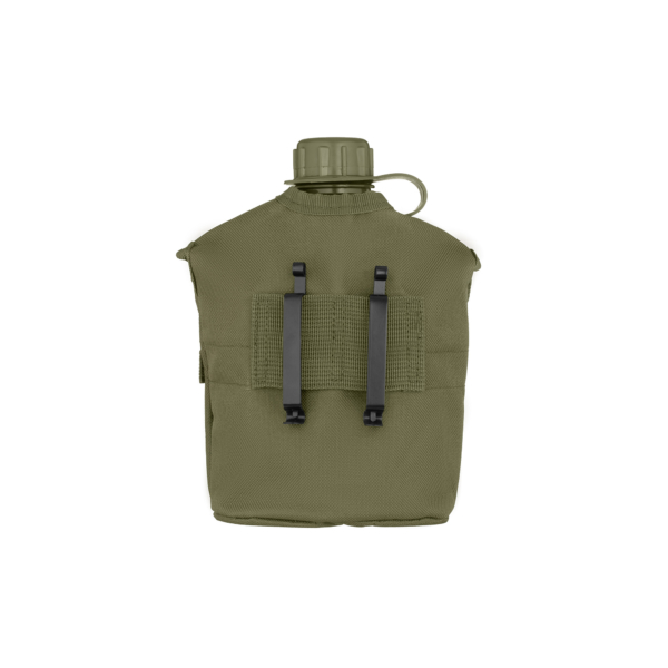 2E Tactical Фляга тактична у чохлі Flask WB01, 1л, з кружкою для їжі, олива