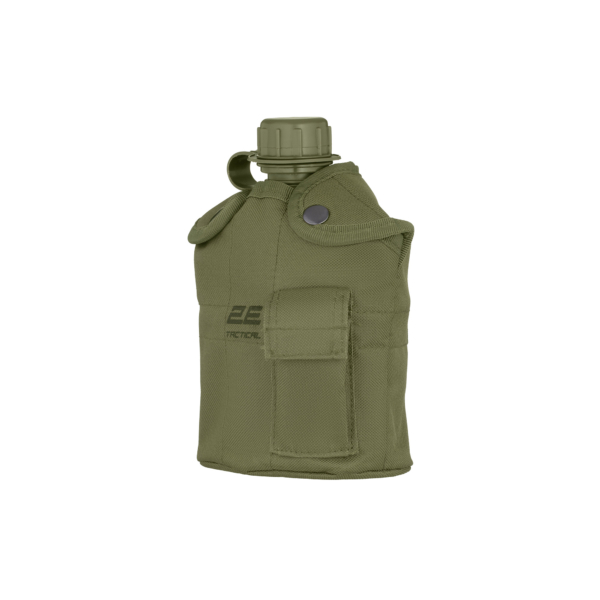2E Tactical Фляга тактична у чохлі Flask WB01, 1л, з кружкою для їжі, олива
