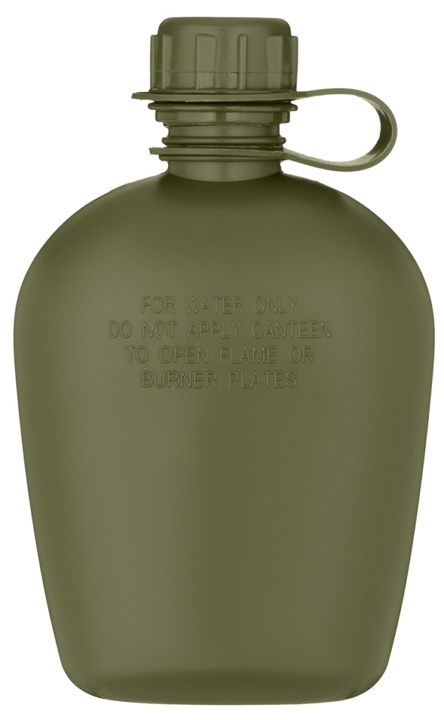 Фляга тактична у чохлі 2E Flask WB01, 1л, з кружкою для їжі, олива